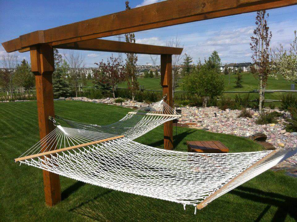 CityScape Landscaping Calgary - backyard hammock design / construction Landscaping calgary